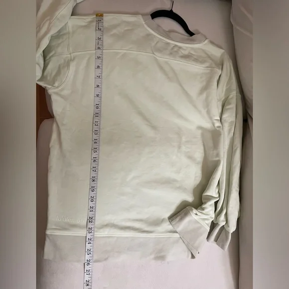 Lululemon Perfectly Oversized Crew Neck Sweater XL/XXL Light Green & Grey - Picture 8 of 9